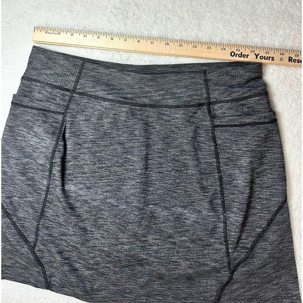 Athleta Excursion Outdoor Skort Women's Sz L Charcoal Gray Shorts Skirt Tennis - Picture 7 of 8